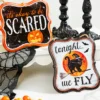 7"H x 6"L Embossed Halloween Sign