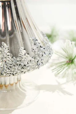 14.5" Icy Silver Christmas Tree