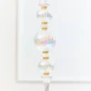 11.5" Iridescent Glass & Gold Glitter Finial Drop Ornament