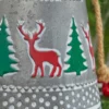 10” Iron Pressed Bell with Deer & Tree Detail