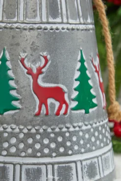 10” Iron Pressed Bell with Deer & Tree Detail