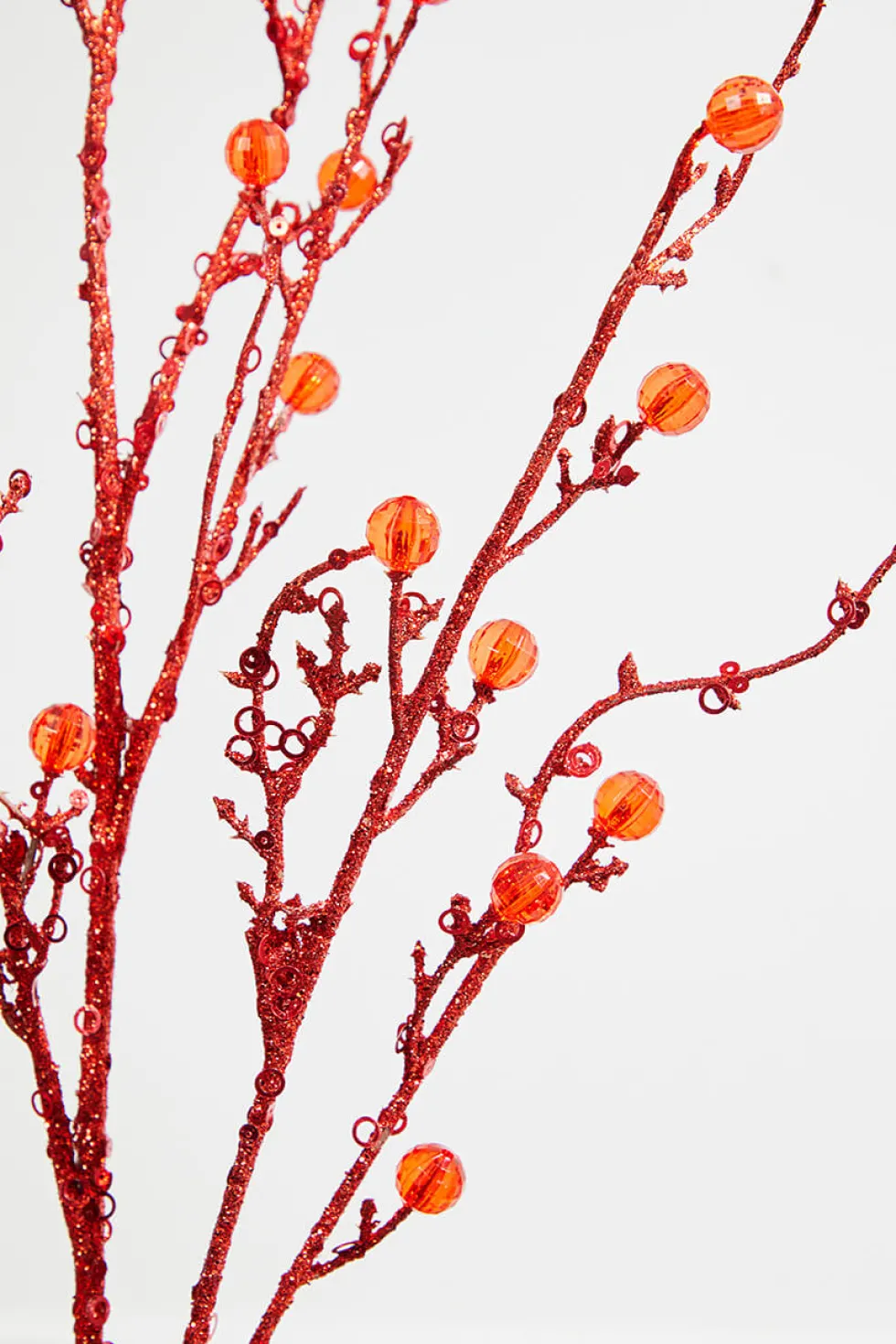 42” Jeweled Bead Branch Spray - Red