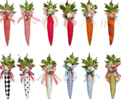 9.5" Jeweled Embellished Carrots, Set of 12 - Mark Roberts