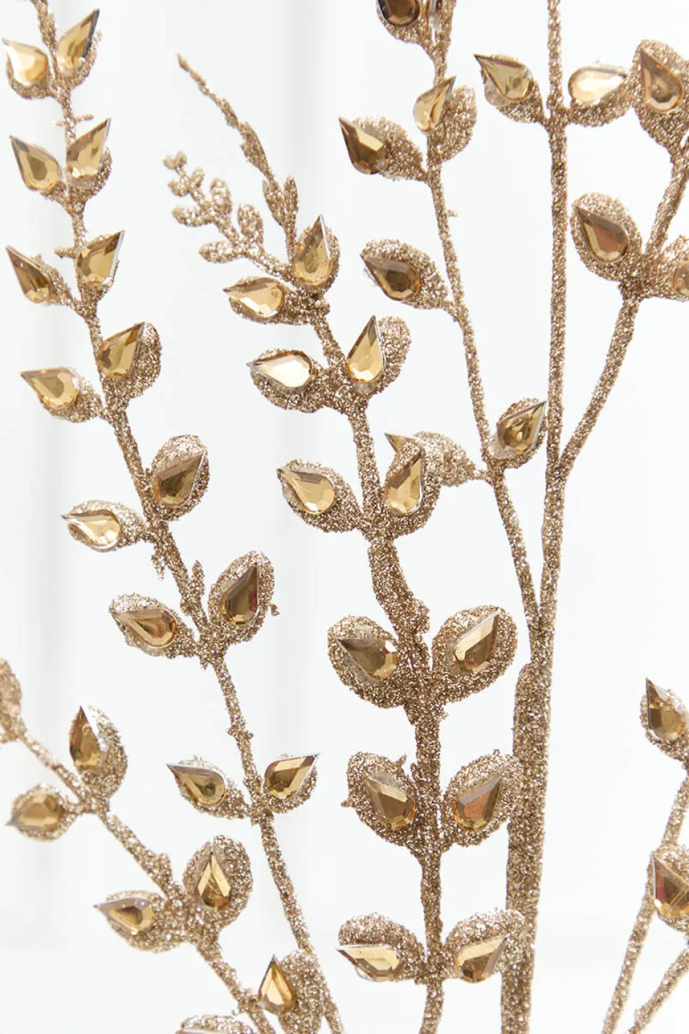 33" Jeweled Gold Leaf Spray