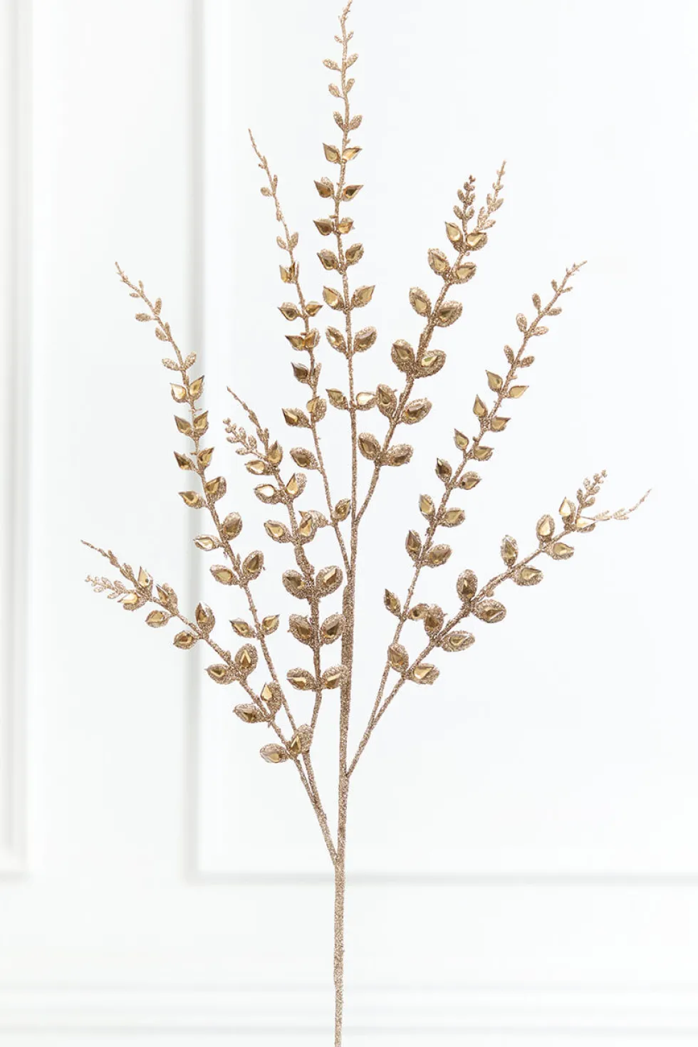 33" Jeweled Gold Leaf Spray