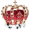 8.5" Jeweled King Crown, Red - Mark Roberts