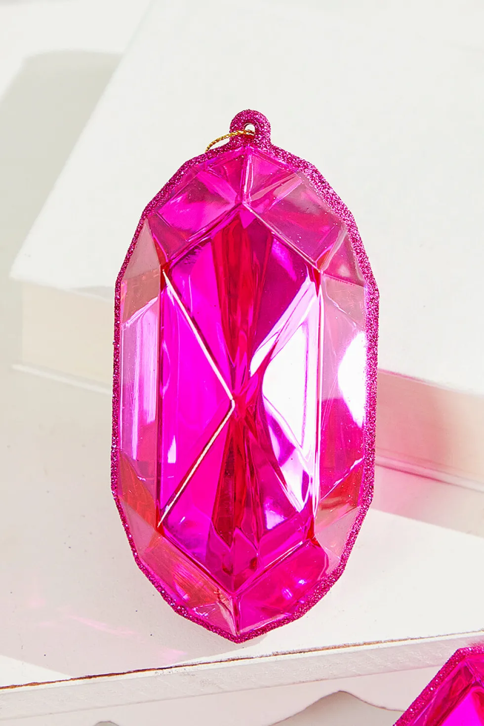 4"-5" Jewel Ornament - Pink