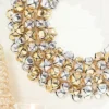 12" Jingle Bell Wreath with Ribbon - Metallic