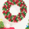 12" Jingle Bell Wreath with Ribbon - Multi