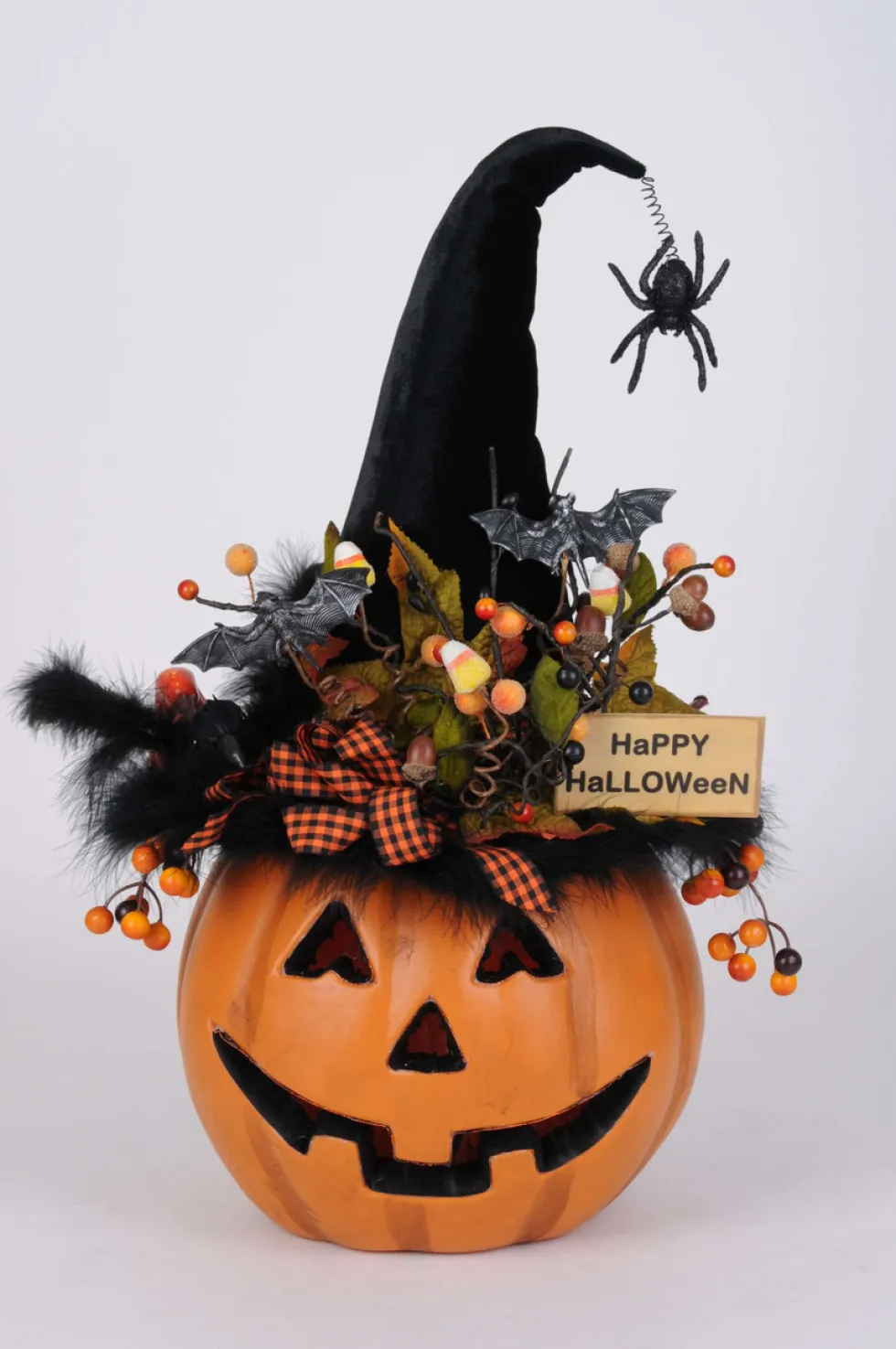 22" Karen Didion Lighted Fiber Optic Pumpkin