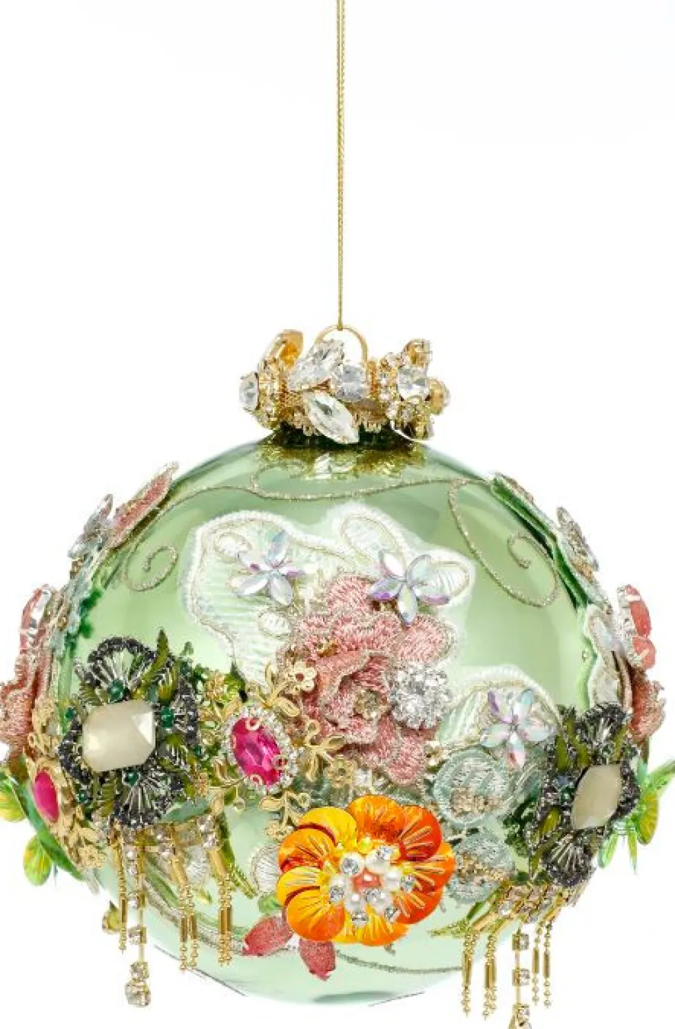 5" Kings Jewel Ball Ornament, Mint - Mark Roberts