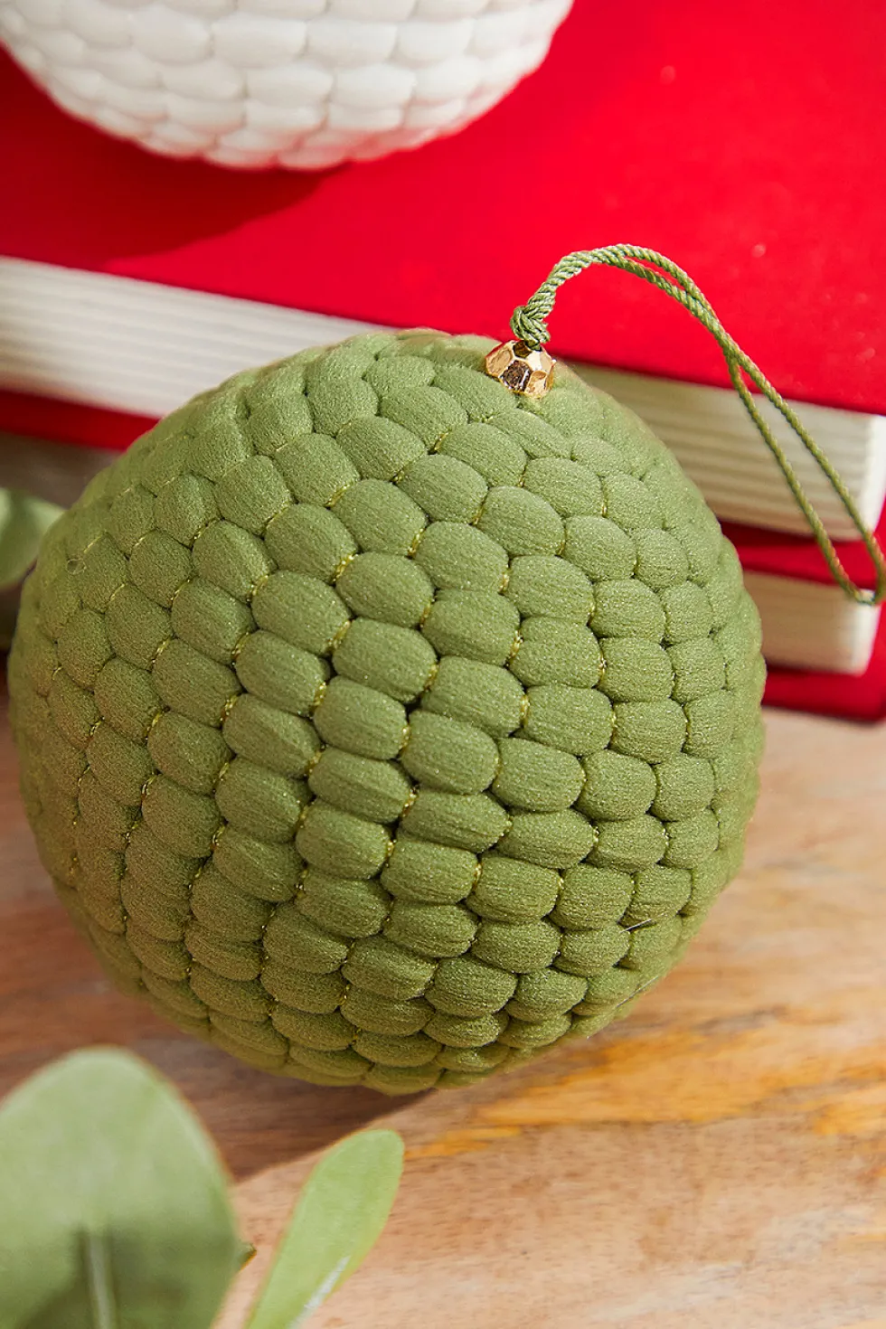 4" Knit Pom Pom Ball Ornament