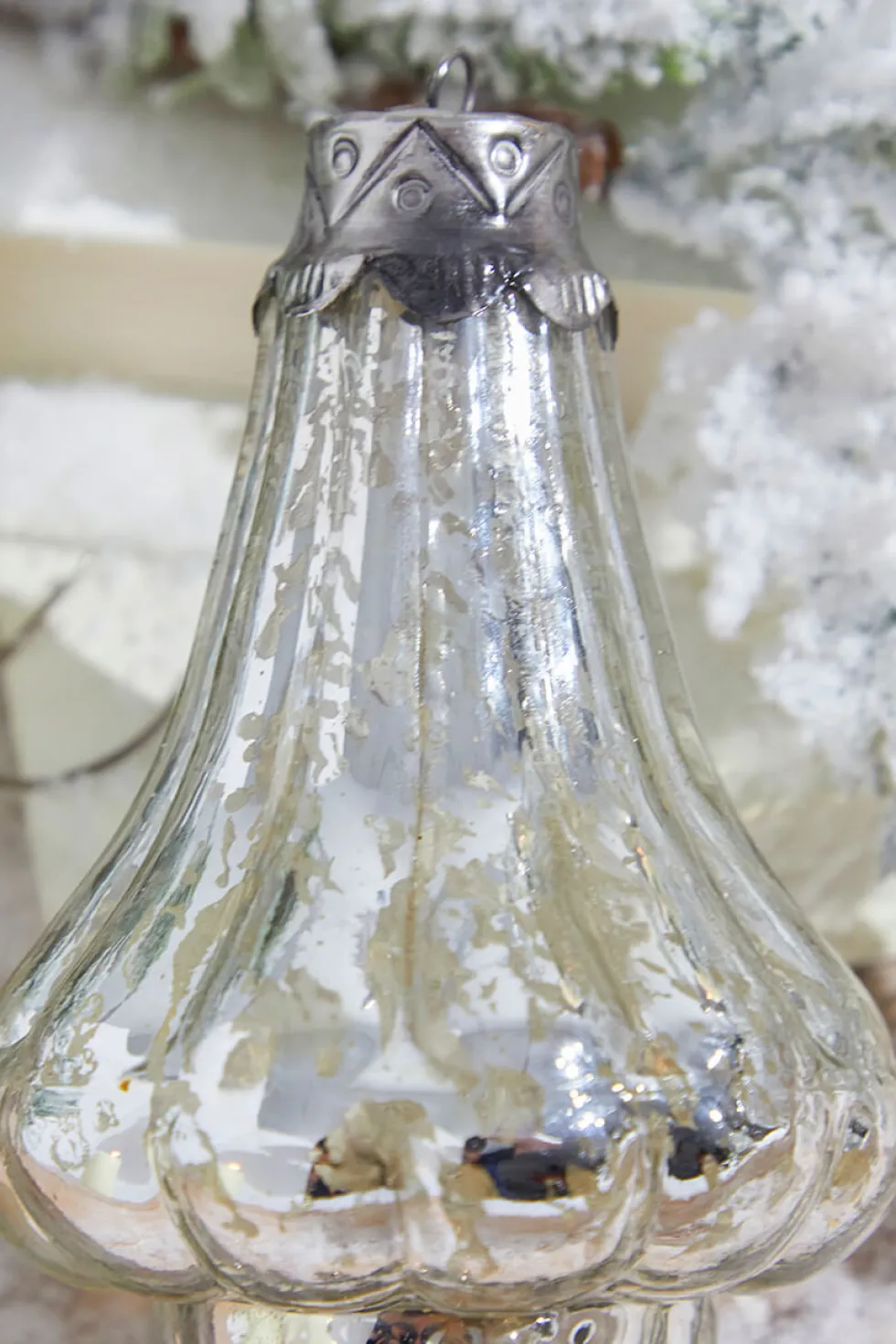 7" Lantern Elizabethan Mercury Glass Ornament