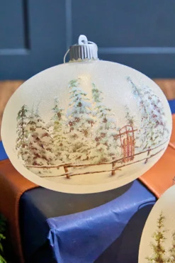 6” LED Country Sled/Sleigh Frosted Ornament