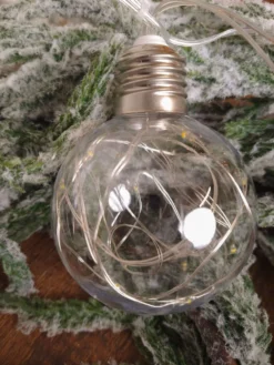LED String Lights with Clear Balls - 3" Orbs