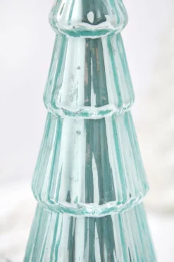 15" Light Blue Mercury Glass Tabletop Tree