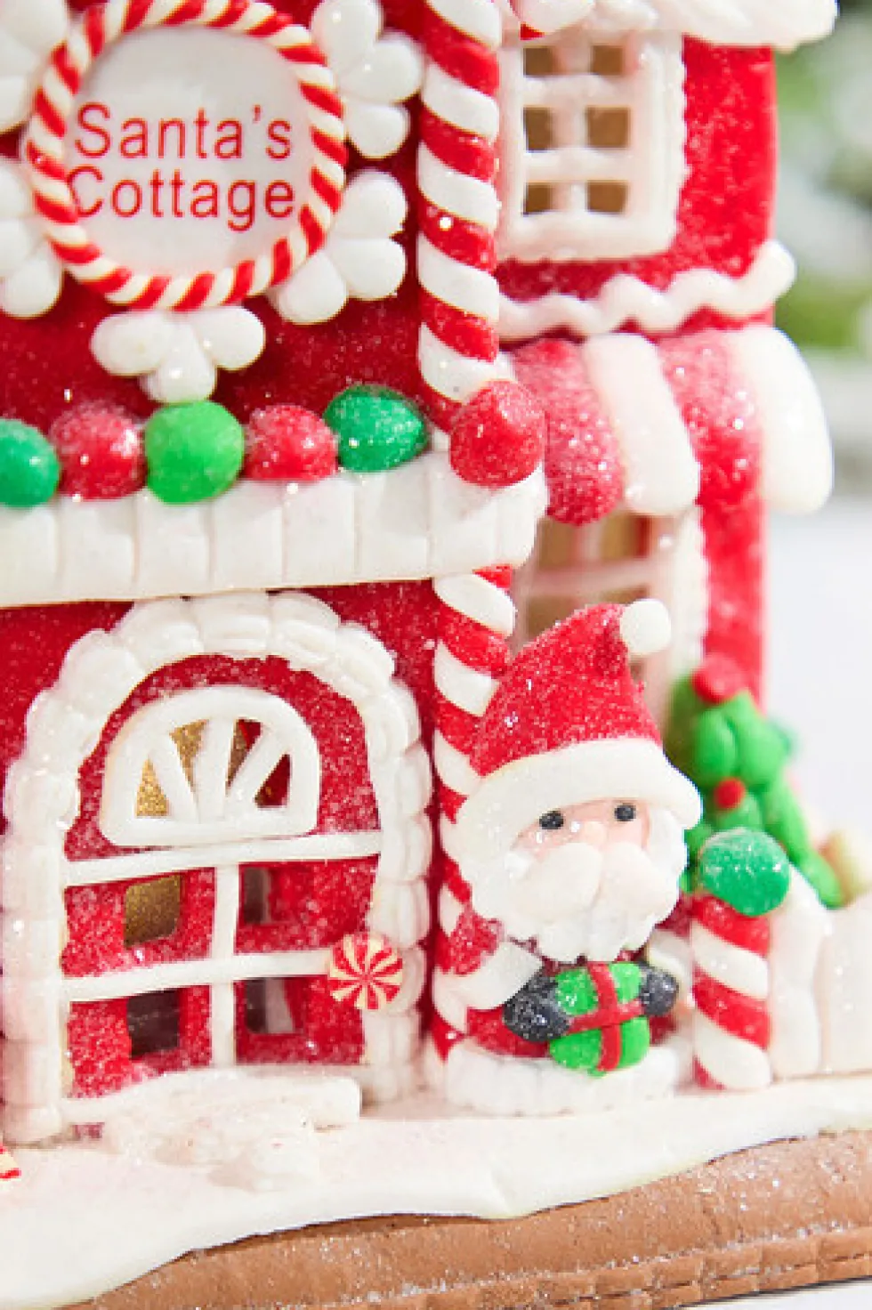 9" Lighted Clay Dough Holiday Gingerbread House