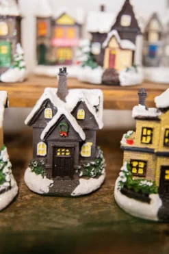 Lighted Holiday House with Battery Powered LEDs