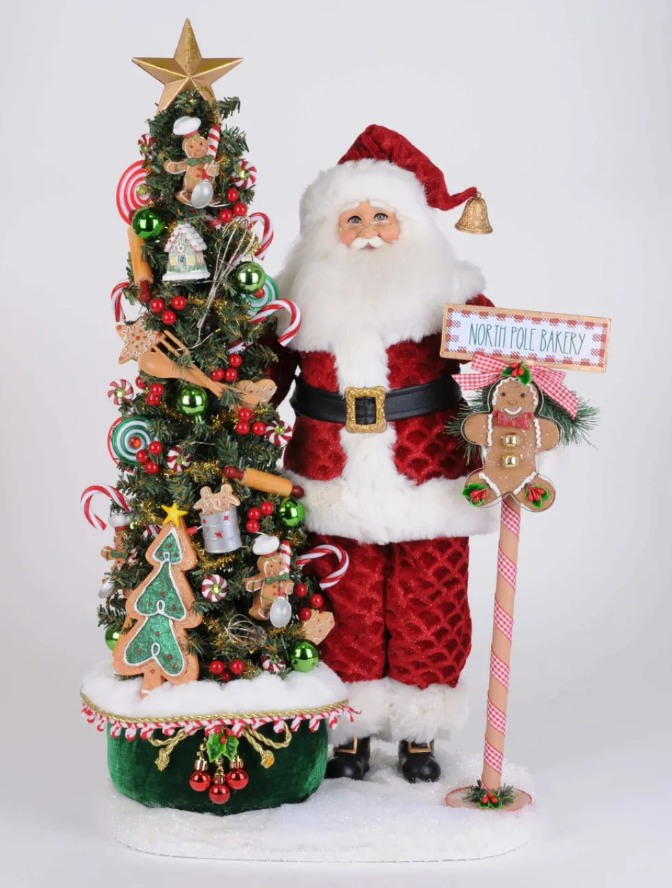 Lighted North Pole Bakery Santa