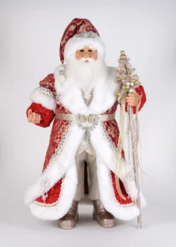 Lighted Red Couture Santa