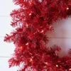 20” Lighted Red Wreath