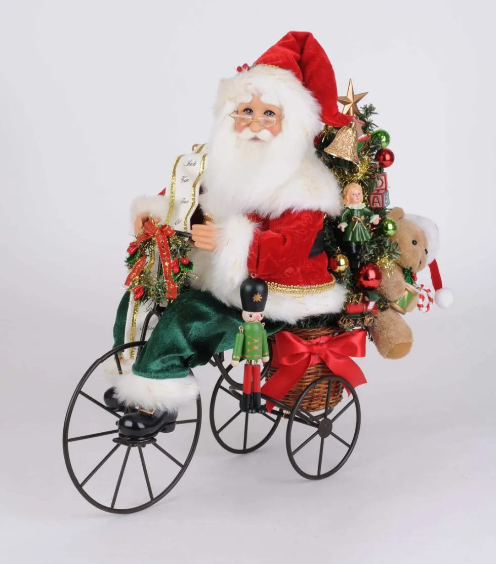 Lighted Santa Biking Through Christmas