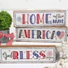 15.75" Lighted Wood Americana Block