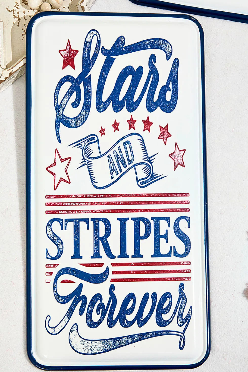 23.8" Metal Americana Wall Decor