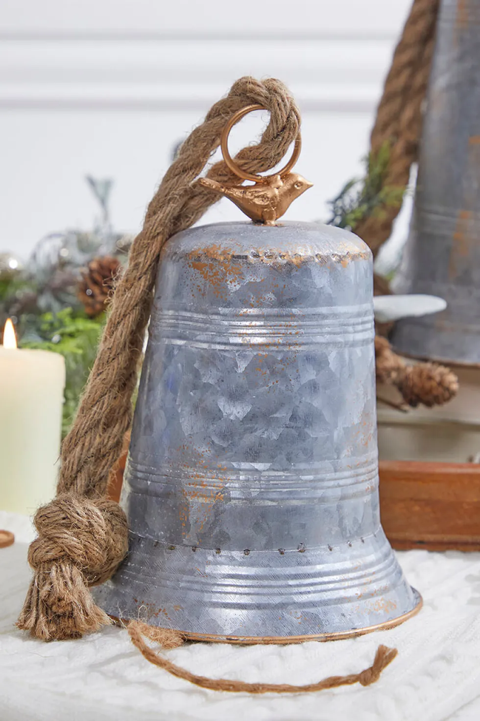 8.5” Metal Bell with Bird