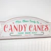 28” Metal Embossed Candy Cane Wall Sign