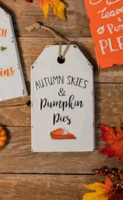 12” Metal Enamel Harvest Sign
