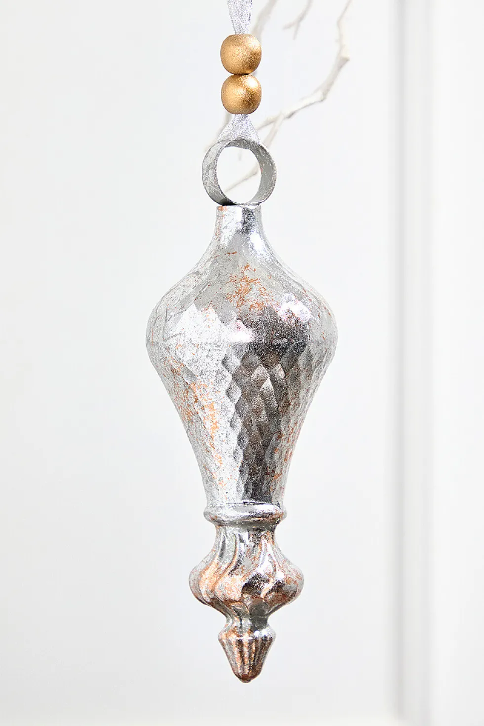 12" Metal Finial Ornaments