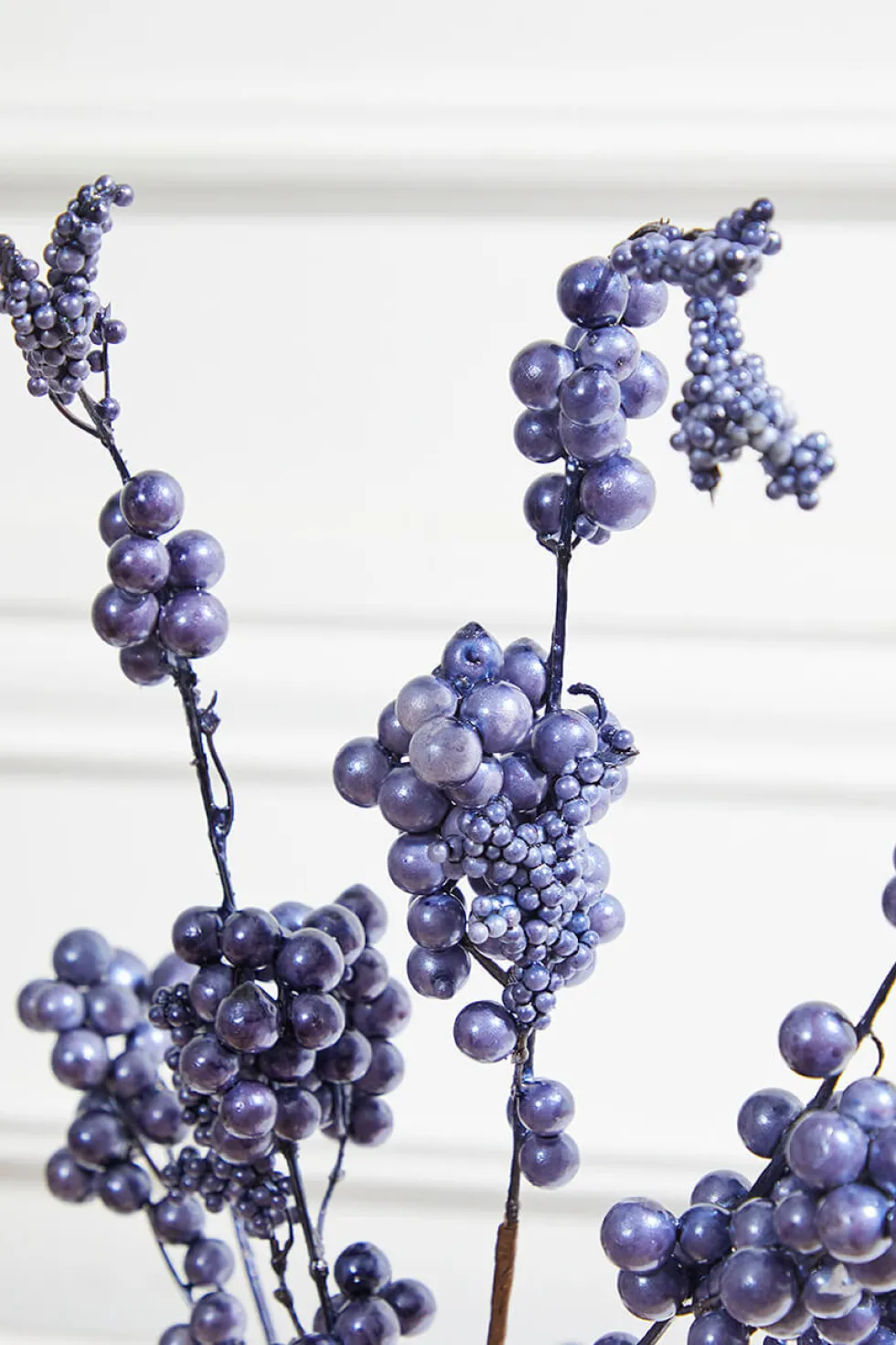 18” Metallic Dew Berry Spray - Navy