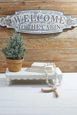 36” Metal Welcome To The Cabin Wall Sign