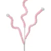 25” Mini Cotton Ball Peppermint Christmas Spray - Pink/White
