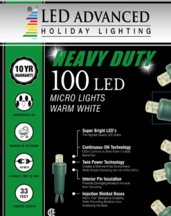 5mm Pure White 100 LED String Set