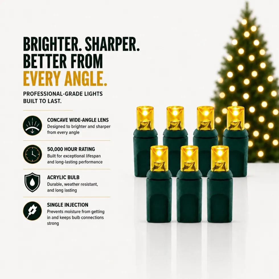 5mm Yellow - 70L 4" Spacing