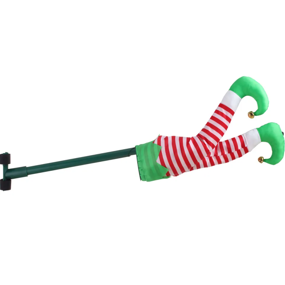 16" Mr. Christmas Elf Kickers - Green Boots