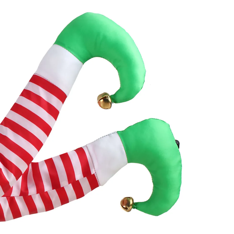 16" Mr. Christmas Elf Kickers - Green Boots