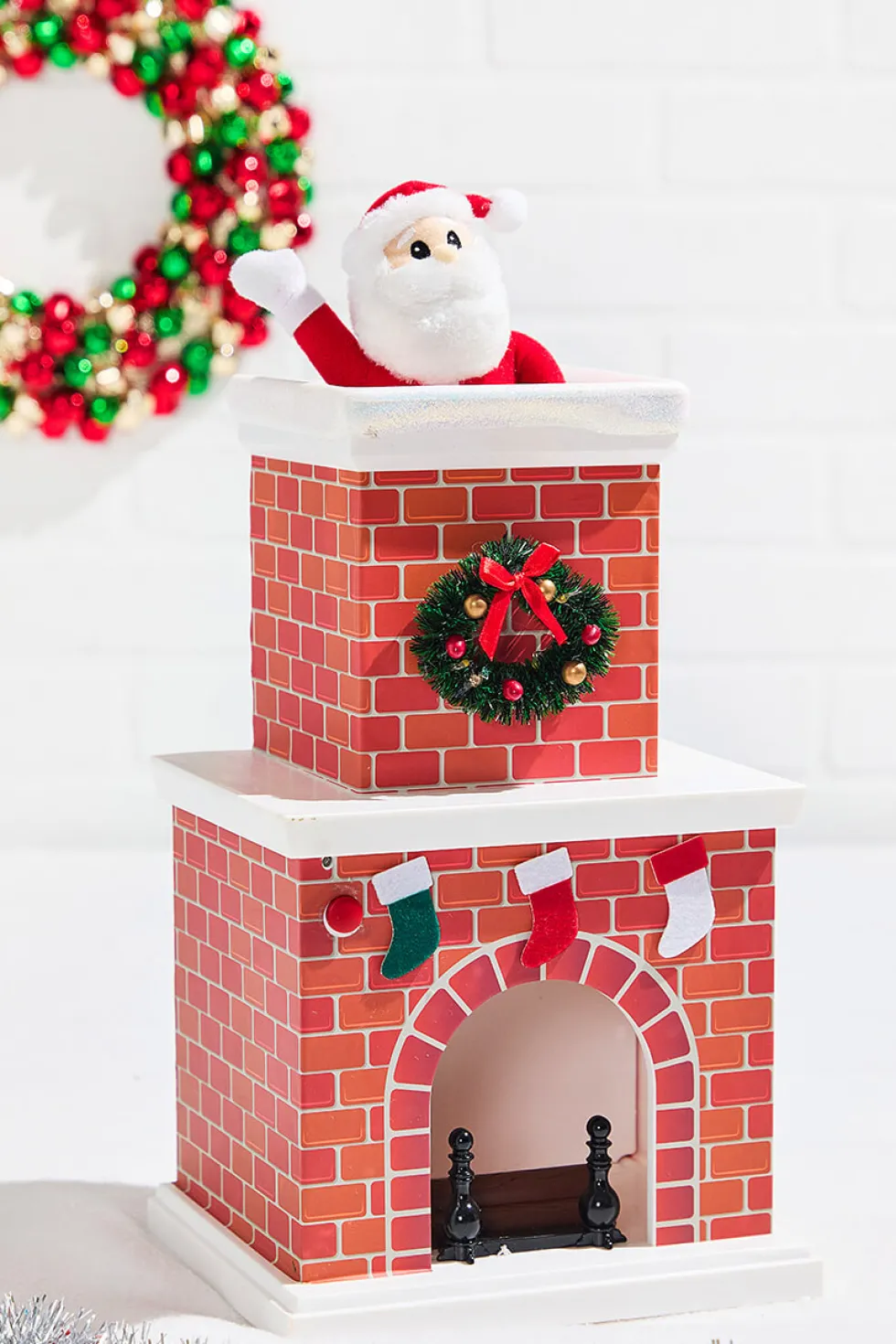 16" Mr. Christmas Santa in Chimney