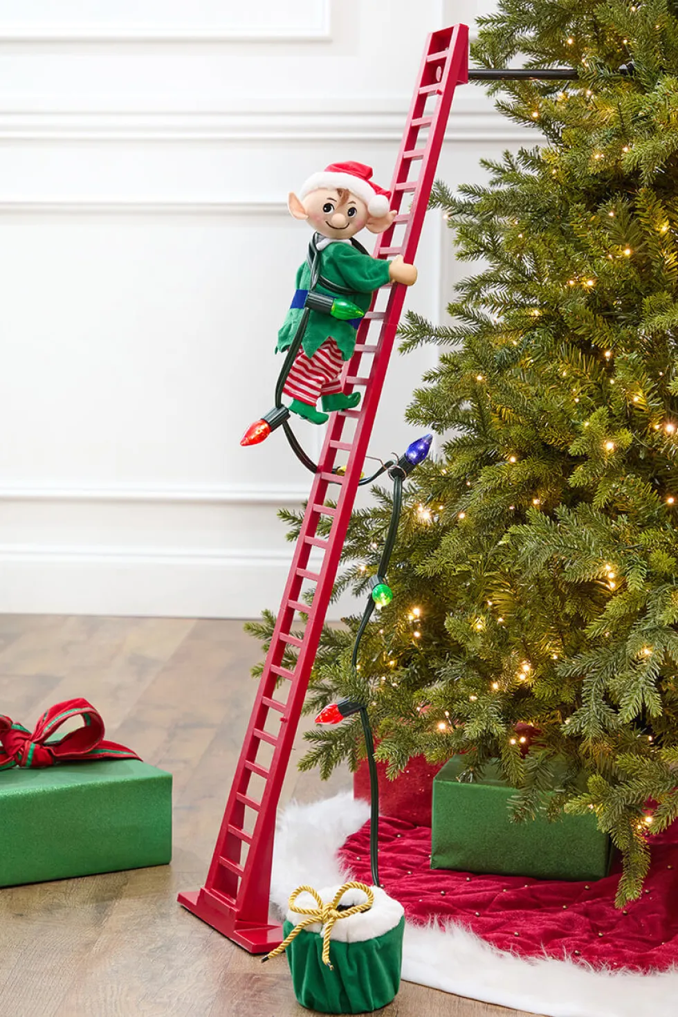 40" Mr. Christmas Super Climbing Plush Elf