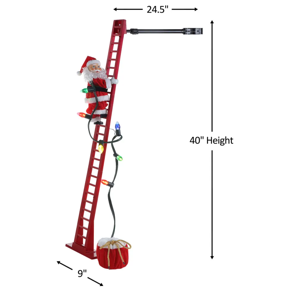 40" Mr. Christmas Super Climbing Santa