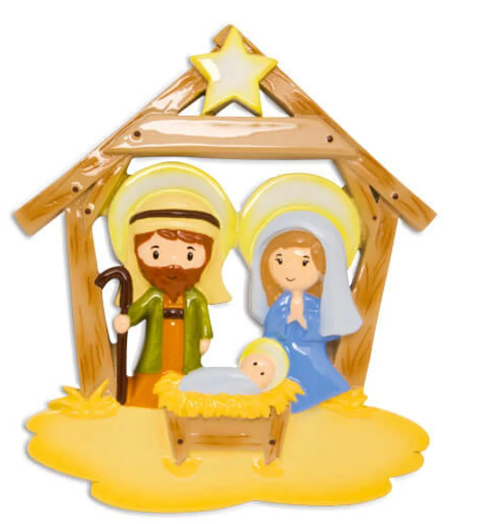 5" Nativity Customizable Ornament
