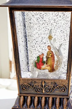 10" Nativity Lantern Water Globe