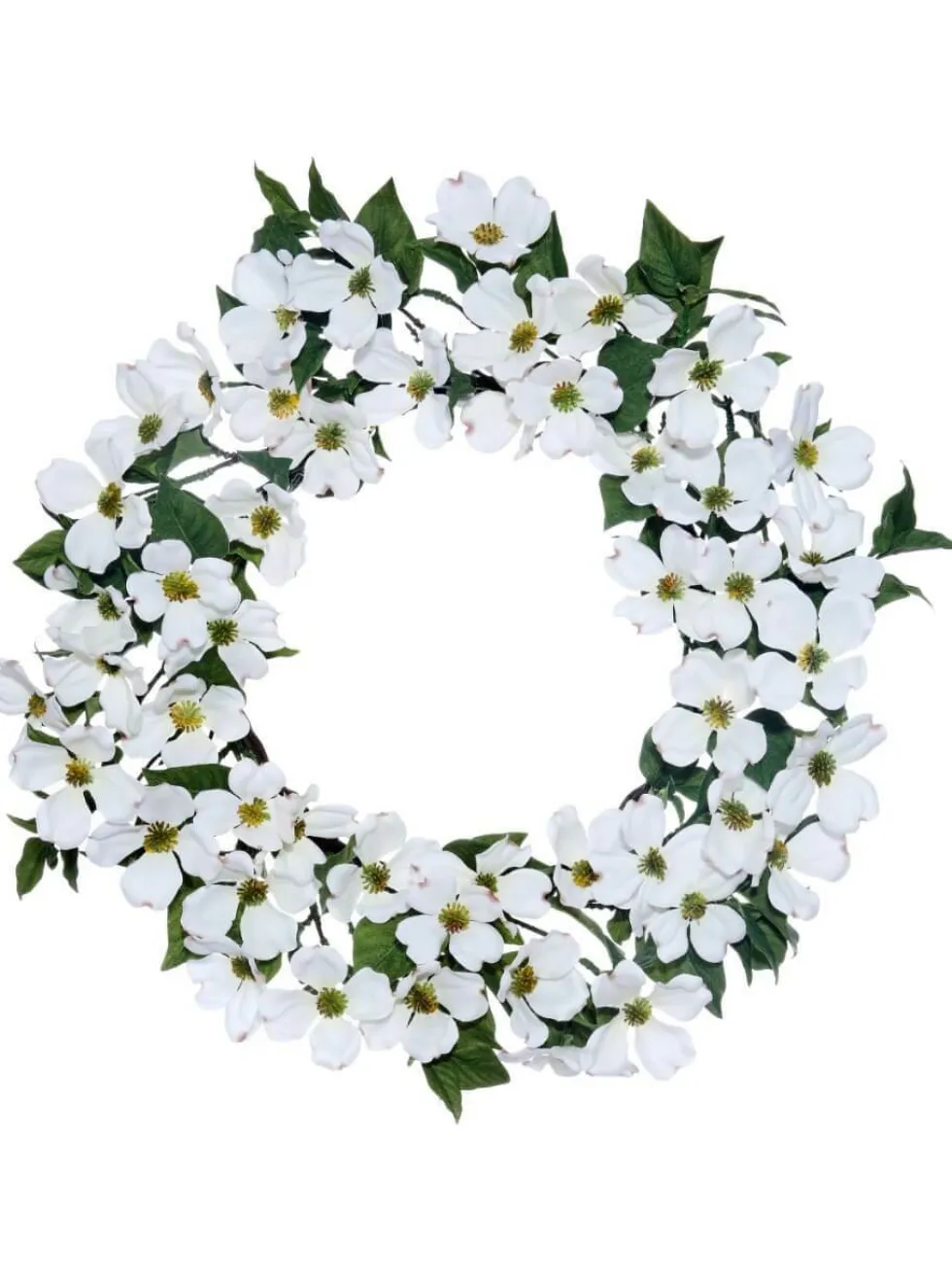 20” North American Dogwood Wreath - White