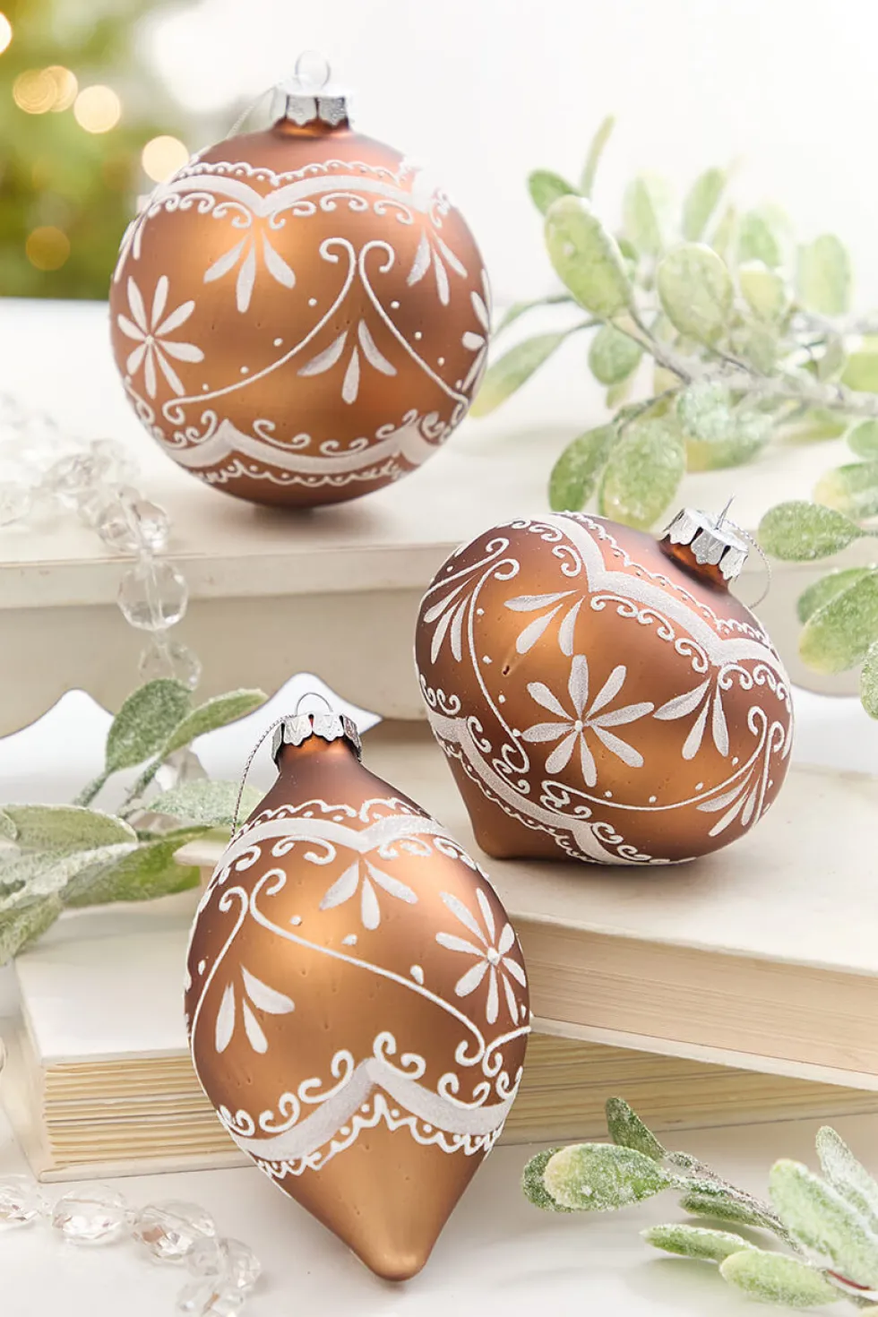 4" - 6" Ornate Gingerbread Glass Ornament