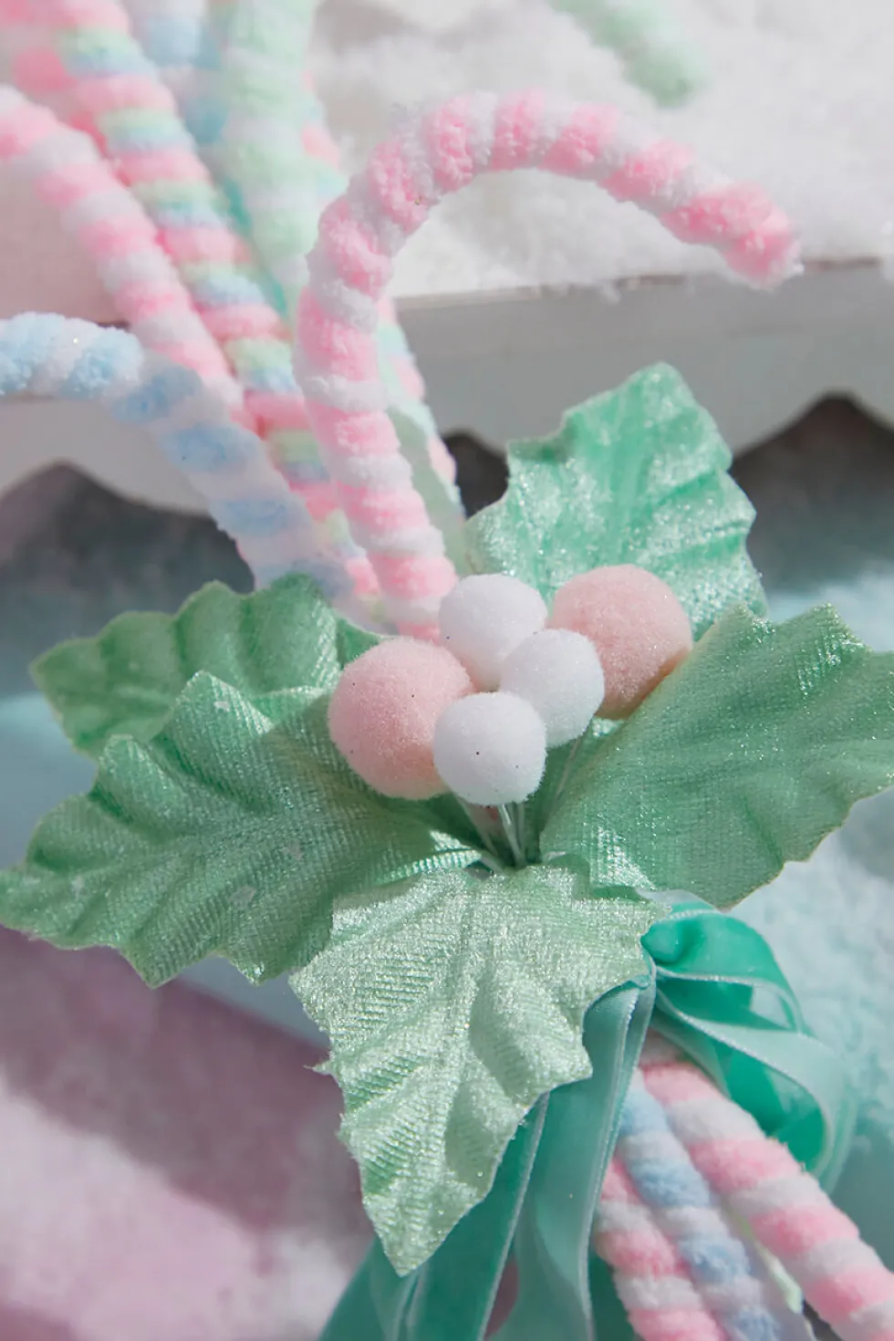 13.5” Pastel Candy Cane Bundle Spray