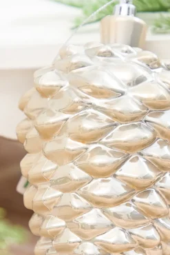 6" Pearlescent Pinecone Ornament