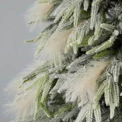 7.5' Pine and Pampas Artificial Christmas Tree with 550 Warm White LED Lights