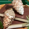 6" Pinecone Glass Ornament
